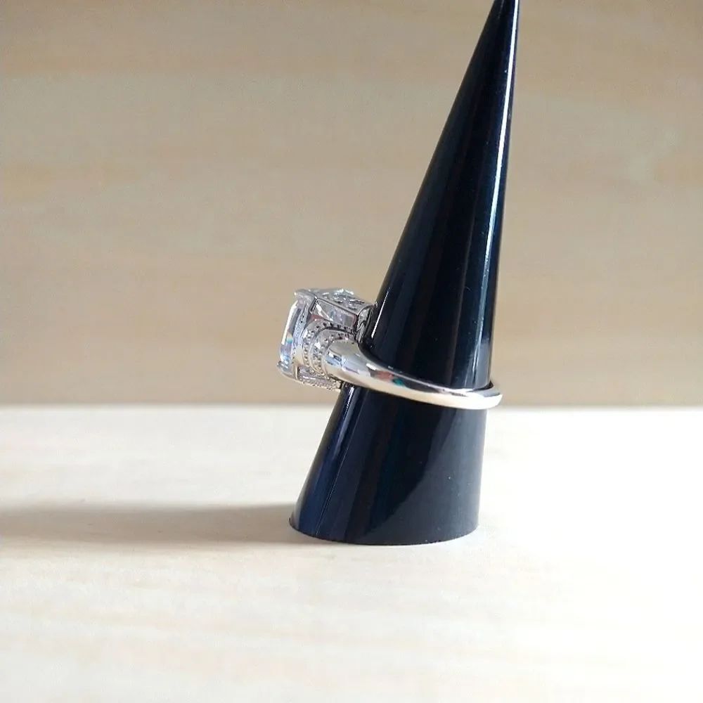 Simulated Diamond Ring in Sterling Silver - Picture 5 of 14